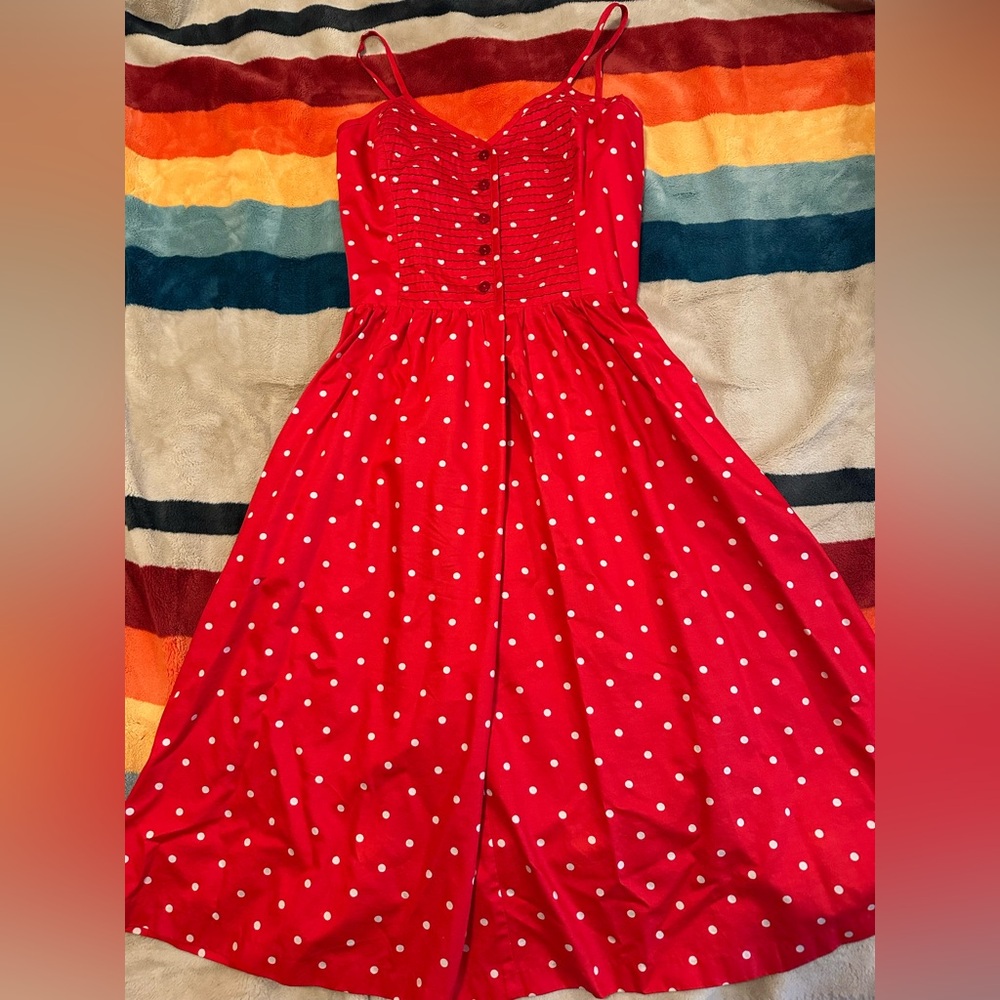 Vintage Red Polka Dot Dress